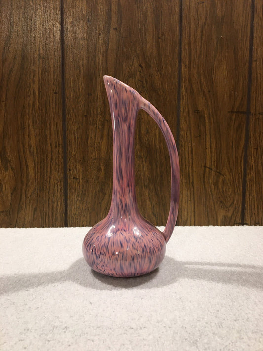 Vintage Houseware - Pink & Purple Drip Vase - Genie Bottle - Mid Century Modern Decor - 1950s Bud Vase - Sustainable Valentines Day Gift