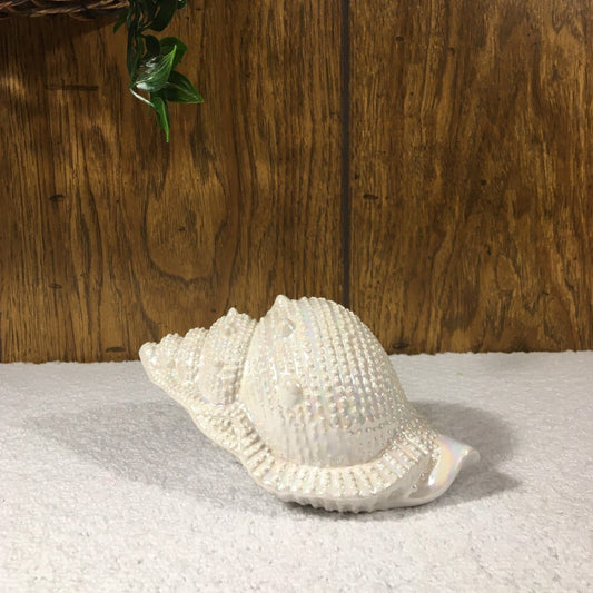 Vintage Opalescent Ceramic Conch Sea Shell