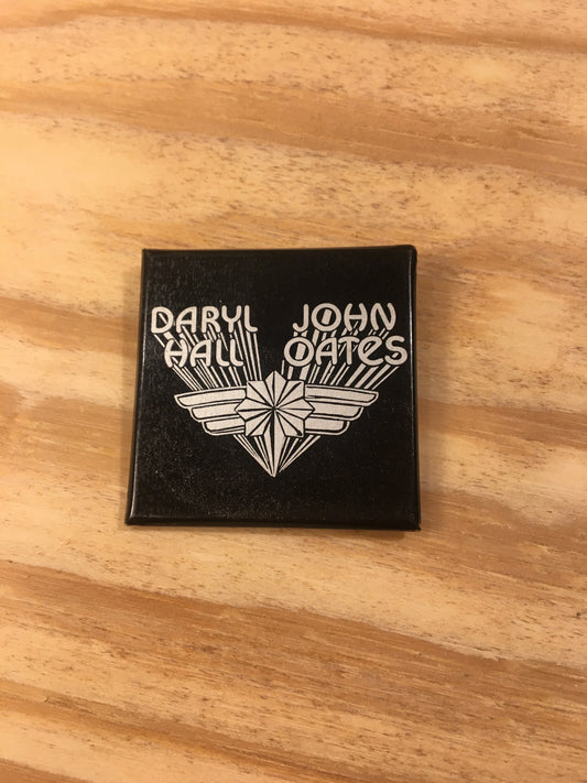 Vintage Band Pins - Rock N’ Roll Pinback Button - Daryl Hall and John Oates Pin - Square Pin - Music Lover Gift - Classic Rock Memorabilia