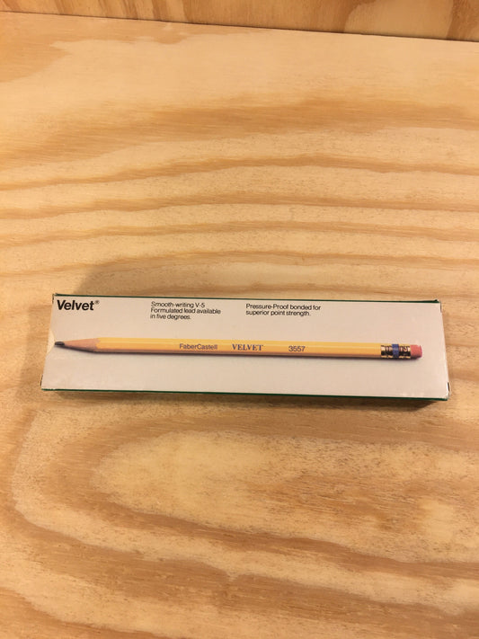 Vintage Pencils - Pencil Box - FaberCastell - Velvet #2 Pencil - Made in USA - Unique Gift Idea - Set of 12 - Vintage Office Accessories