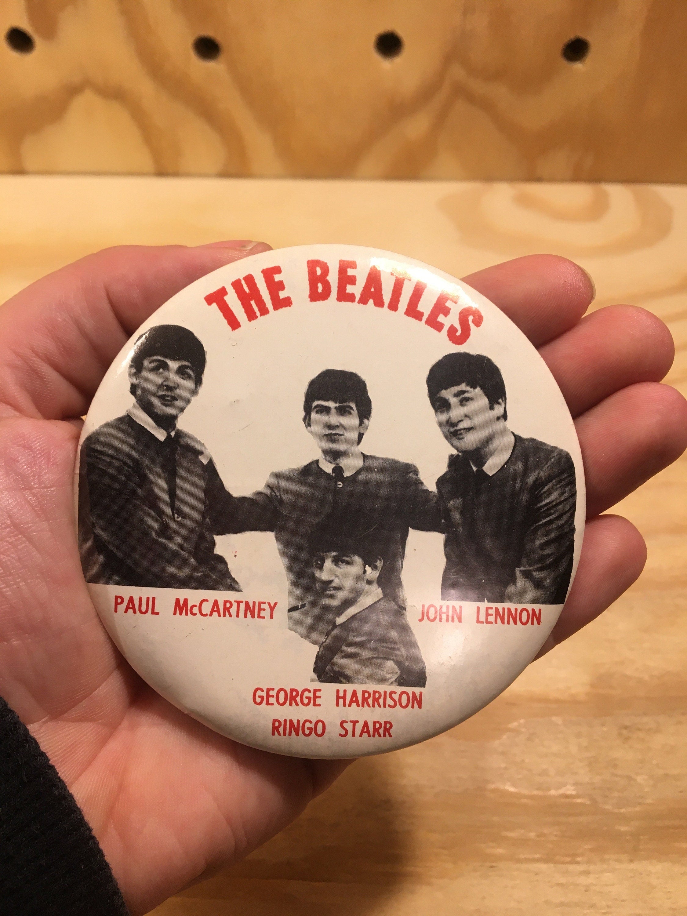 THE BEATLES PINBACK BUTTON JOHN PAUL GEORGE online RINGO 3