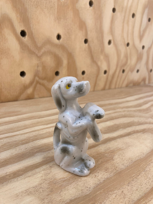 Vintage Knick Knacks - Porcelain Dalmatian Figurine - Made in Japan - 1950’s Home Decor - Dog Lover Gift - Begging Dog Figure - Retro Decor