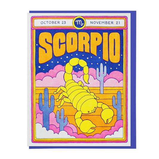 Scorpio Zodiac Card : Lucky Horse Press