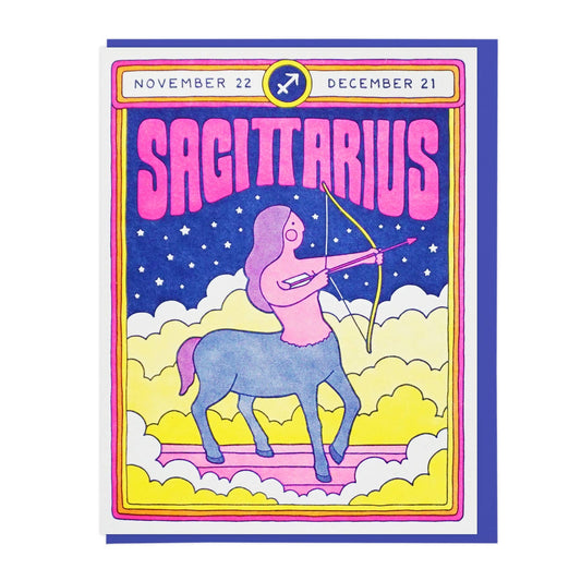 Sagittarius Zodiac Card : Lucky Horse Press