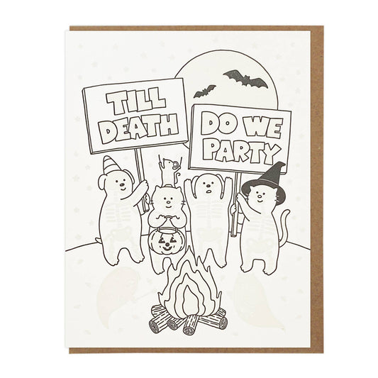 Till Death Do We Party (Glow-in-the-Dark) Card : Lucky Horse Press